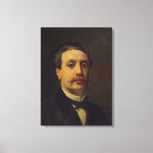 Impressão Em Tela Retrato de Guy de Maupassant 1876