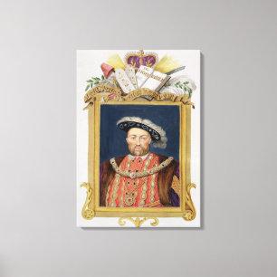 Impressão Em Tela Retrato de Henry VIII (1491-1547) como o defensor