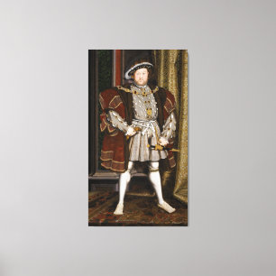 Impressão Em Tela Retrato de Henry VIII por Hans Holbein o mais novo