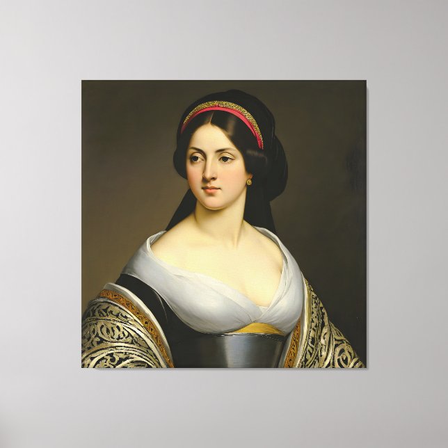 Impressão Em Tela Retrato de Isabella Marie Rousseau Fine Art (Frente)