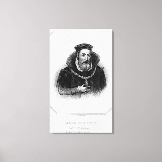 Impressão Em Tela Retrato de James Hamilton segundo Earl de Arran (Frente)