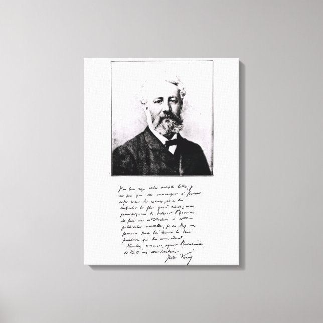 Impressão Em Tela Retrato de Jules Verne (Frente)