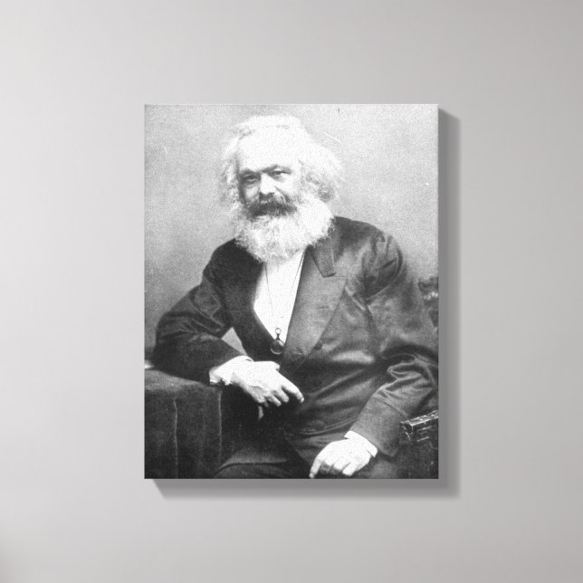 Impressão Em Tela Retrato de Karl Marx (Frente)