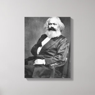 Impressão Em Tela Retrato de Karl Marx (Fundador do Marxismo)