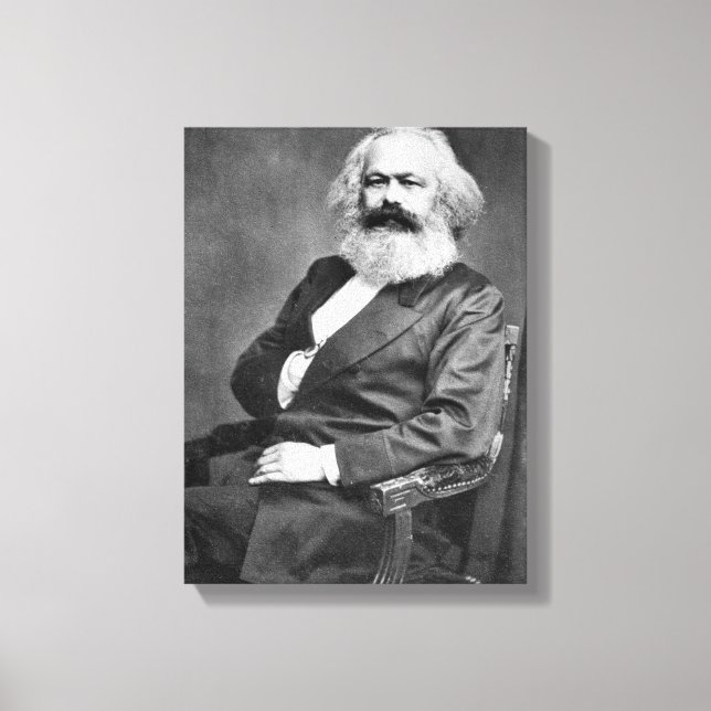 Impressão Em Tela Retrato de Karl Marx (Fundador do Marxismo) (Frente)