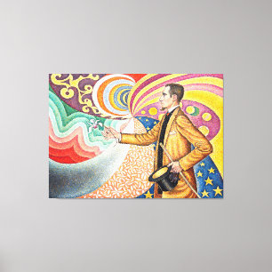 Impressão Em Tela Retrato de M. Félix Fénéon em 1890 por Paul Signac