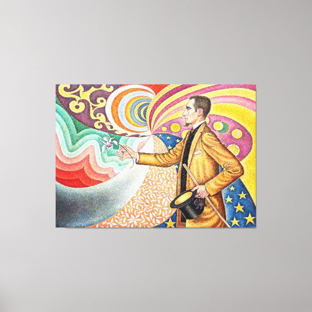 Impressão Em Tela Retrato de M. Félix Fénéon em 1890 por Paul Signac (Frente)