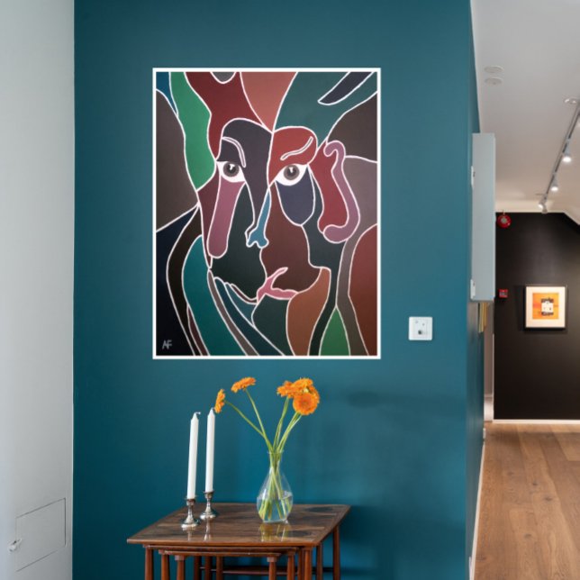 Impressão Em Tela Retrato de Man Painting de Alfred Fox (Not Actual Size)