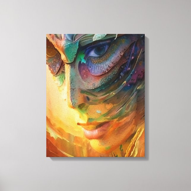 Impressão Em Tela Retrato de mulher fantástica (Frente)