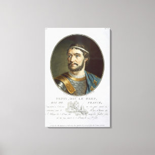 Impressão Em Tela Retrato de Pepin, chamado "Le Bref", rei do franco