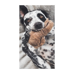 Impressão Em Tela Retrato de Pet Fotográfico de Cães