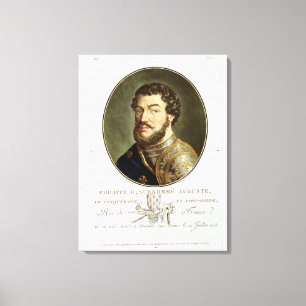 Impressão Em Tela Retrato de Philip II, chamado Augustus, rei do