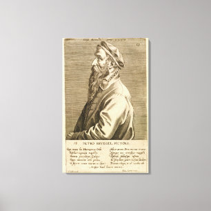 Impressão Em Tela Retrato de Pieter Brueghel a pessoa idosa