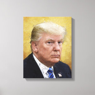 Impressão Em Tela Retrato de pintura de óleo de trump do Santo do ou
