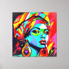 Impressão Em Tela Retrato de pop Art