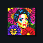 Impressão Em Tela retrato de pop art<br><div class="desc">Retrato brilhante,  vibrante,  pop</div>