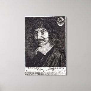 Impressão Em Tela Retrato de Rene Descartes