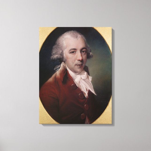 Impressão Em Tela Retrato de Richard Brinsley Sheridan 1788 (Frente)