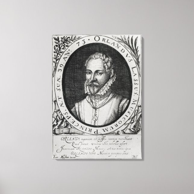Impressão Em Tela Retrato de Roland de Lassus (Frente)
