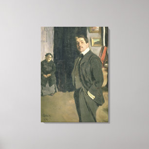 Impressão Em Tela Retrato de Sergei Pavlovich Diaghilev