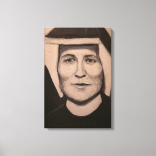 Impressão Em Tela Retrato de Sta. Faustina Kowalska
