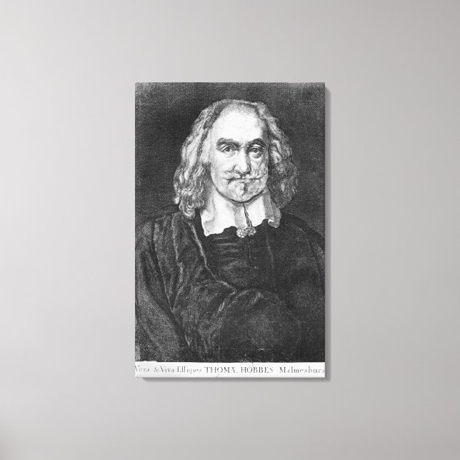 Impressão Em Tela Retrato de Thomas Hobbes (Frente)