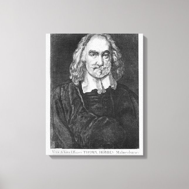 Impressão Em Tela Retrato de Thomas Hobbes (Frente)