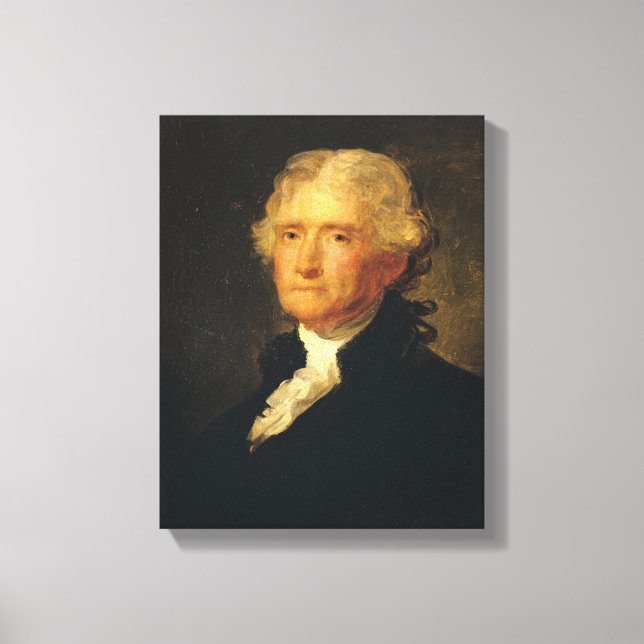 Impressão Em Tela Retrato de Thomas Jefferson (Frente)