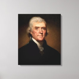 Impressão Em Tela Retrato de Thomas Jefferson (por Rembrandt Peale)