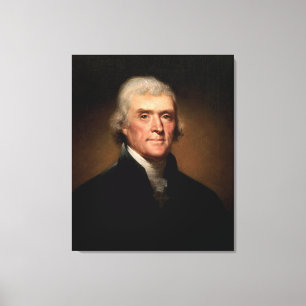 Impressão Em Tela Retrato de THOMAS JEFFERSON por Rembrandt Peale