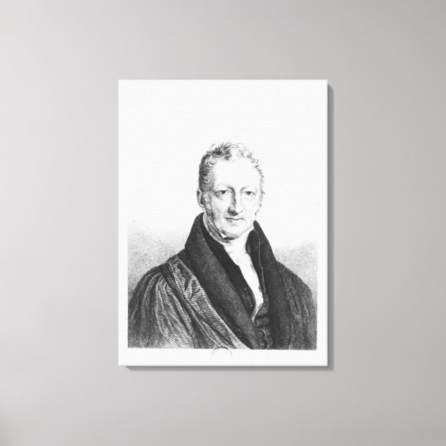 Impressão Em Tela Retrato de Thomas Robert Malthus (Frente)