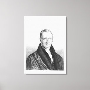 Impressão Em Tela Retrato de Thomas Robert Malthus