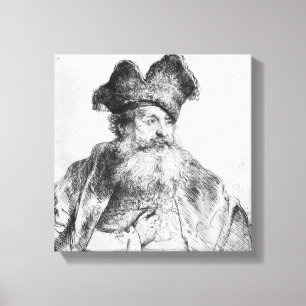 Impressão Em Tela Retrato de um ancião