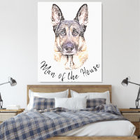 Retrato de um Cachorro German shepherd Arte Espeta