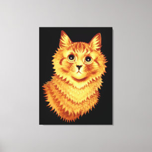 Impressão Em Tela Retrato de um gato laranja por Louis Wain 