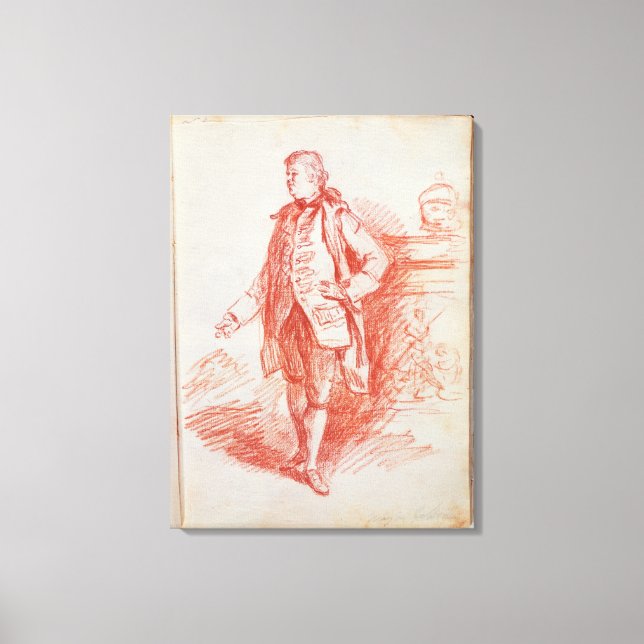 Impressão Em Tela Retrato de um Homem, chamado Edward Gibbon (1737-9 (Frente)