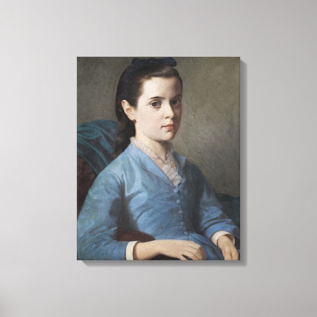 Impressão Em Tela Retrato de uma Menina Elegante (por Leloir) (Frente)