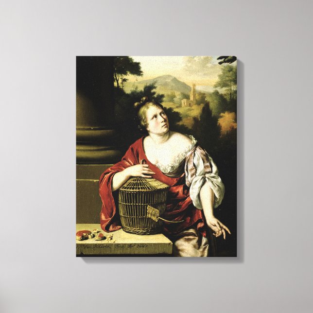 Impressão Em Tela Retrato de uma Mulher, 1687 (Frente)