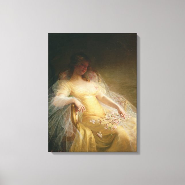 Impressão Em Tela Retrato de uma Mulher (óleo na canvas) (Frente)