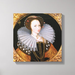 Impressão Em Tela Retrato de uma senhora com um grande pavão-do-mar