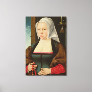Impressão Em Tela Retrato de uma senhora desconhecida, 1527 (óleo n