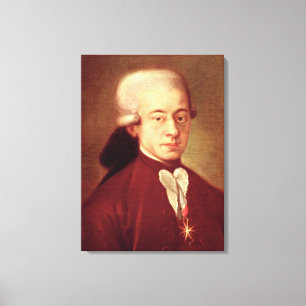 Impressão Em Tela Retrato de Wolfgang Amadeus Mozart depois de 1770