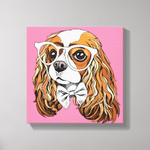 Impressão Em Tela Retrato descuidado do Spaniel de rei Charles