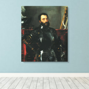Impressão Em Tela Retrato do Duque de Urbino por Ticiano