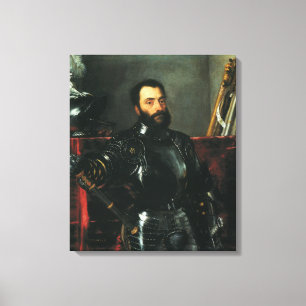 Impressão Em Tela Retrato do Duque de Urbino por Ticiano