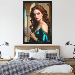 Impressão Em Tela Retrato Encantador do Emerald Empress