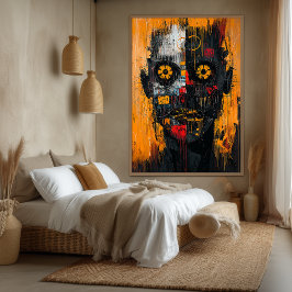 Impressão Em Tela Retrato expressionista contemporâneo do Caos Urban