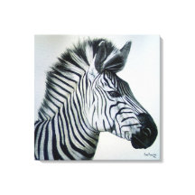 Retrato grande de zebra preto e branco