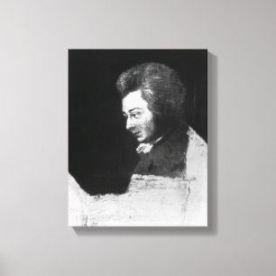 Impressão Em Tela Retrato inacabado de Wolfgang Amadeus Mozart