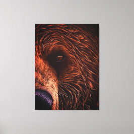 Impressão Em Tela Retrato Majestoso de Urso – Arte de Animal Selvage